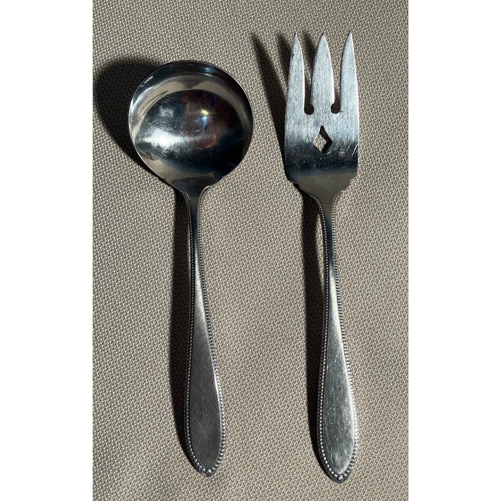 Interpur Stainless Steel Ladle Meat Fork Dots